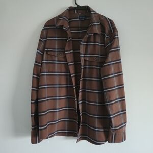 Kit And Ace Men's Brown Plaid Longsleeve Shirt Size XXL